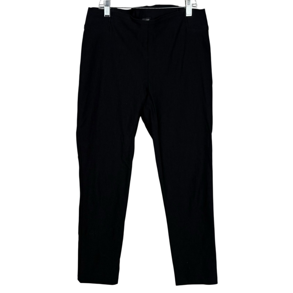 P.K. Maks Black Tapered Leg Stretch Knit High Rise Slack Pants Office Career 12